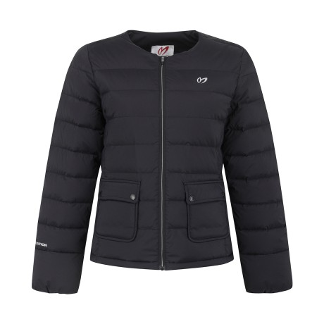 여성 솔리드 컬러 구스다운 경량 점퍼