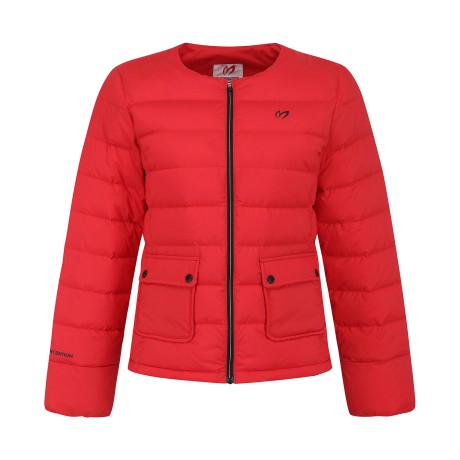 여성 솔리드 컬러 구스다운 경량 점퍼