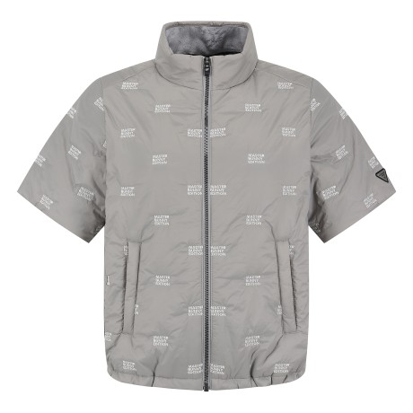 여성 로고 자수 반팔 패딩 점퍼