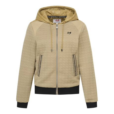 여성 엠보 하운드투스 패딩 레이어드 점퍼