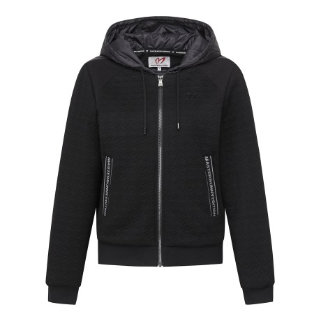 여성 엠보 하운드투스 패딩 레이어드 점퍼