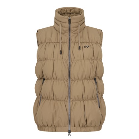 여성 셔링 퀼팅 덕다운 베스트