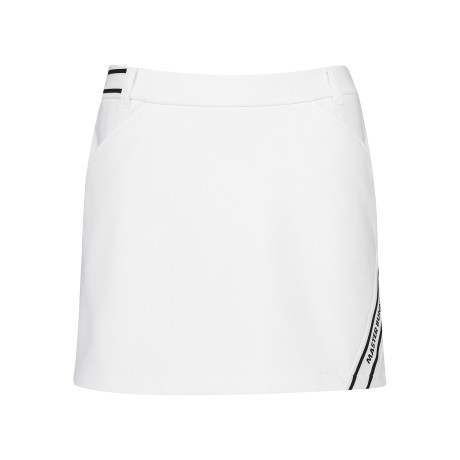 여성 사선 배색 로고 큐롯 스커트