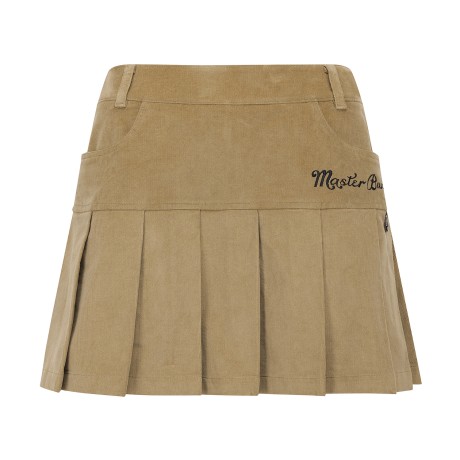 여성 백 밴딩 코듀로이 플리츠 큐롯 스커트