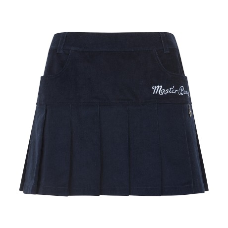 여성 백 밴딩 코듀로이 플리츠 큐롯 스커트