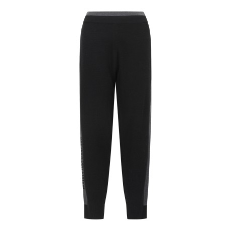 여성 배색 라인 포인트 니트 조거 팬츠