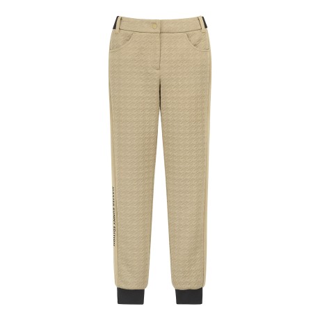 여성 엠보 하운드투스 백 밴딩 조거 팬츠