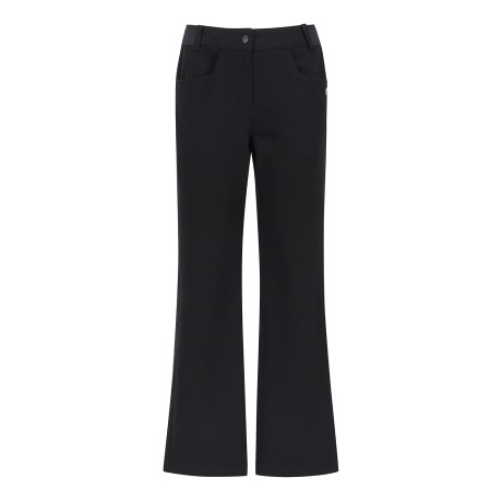 여성 솔리드 사이드 밴딩 약기모 팬츠