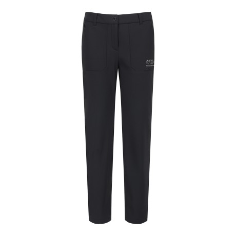 여성 지퍼 포켓 백 밴딩 기모 슬림 팬츠