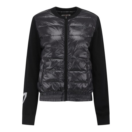 여성 바니 심볼 구스다운 블록 집업 가디건