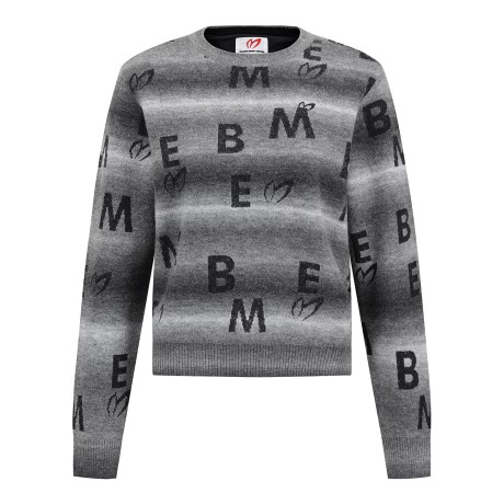 여성 그라데이션 로고 방풍 니트