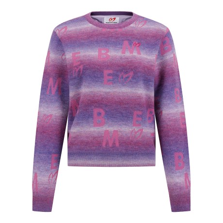 여성 그라데이션 로고 방풍 니트