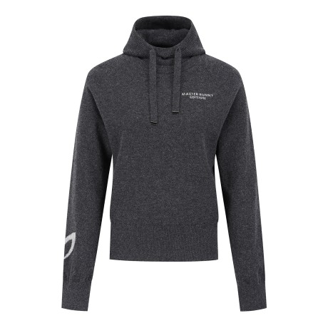 여성 캐시미어 하이넥 후드 니트