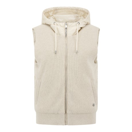 여성 구스다운 믹스 캐시미어 니트 베스트