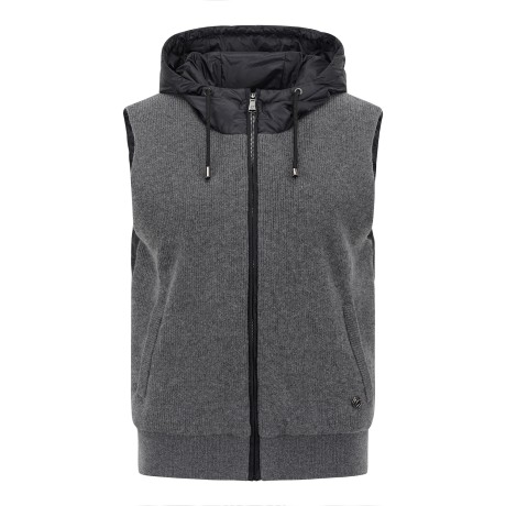 여성 구스다운 믹스 캐시미어 니트 베스트