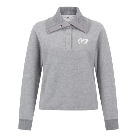 여성 니트 하이넥 스트링 긴팔 티셔츠