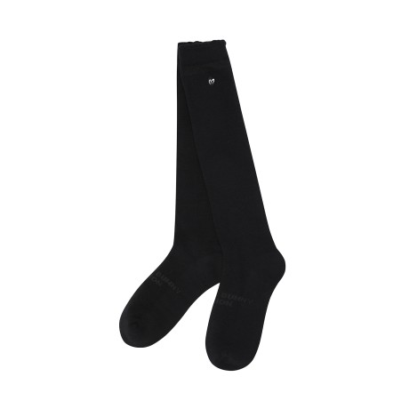 여성 심볼 자수 프릴 니삭스