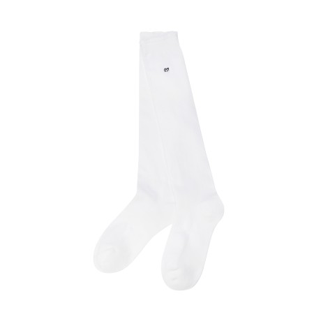 여성 심볼 자수 프릴 니삭스