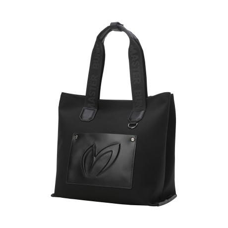 여성 로고 레더 탭 토트백