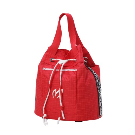 여성 타슬란 투톤 로고 버킷백