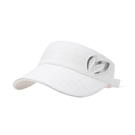 여성 도트 로고 패턴 탈착 리본 썬바이저