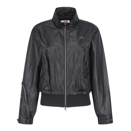 여성 글로시 슬리브 포켓 점퍼