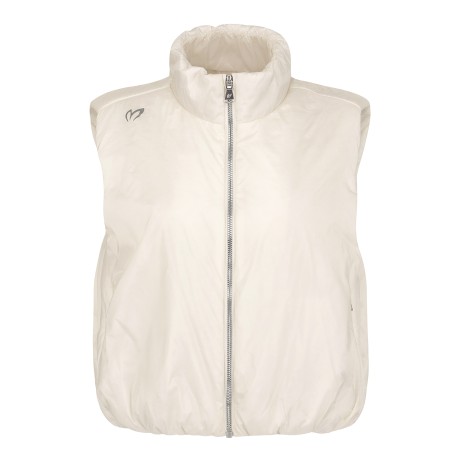 여성 크롭 솔리드 패딩 베스트