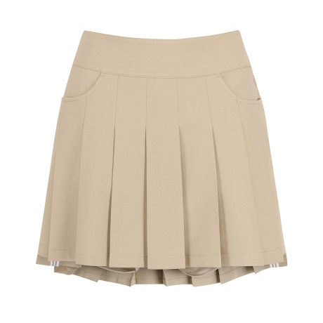 여성 언밸런스 헴 플리츠 큐롯 스커트