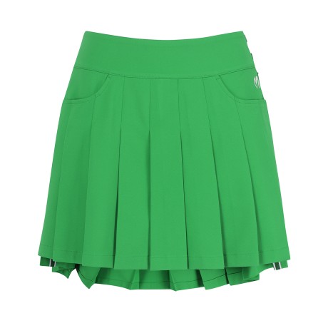 여성 언밸런스 헴 플리츠 큐롯 스커트