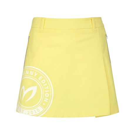 여성 와이드 프린팅 백 밴딩 큐롯스커트