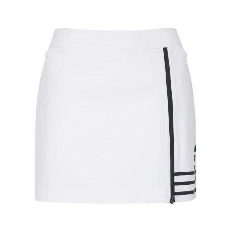 여성 심볼 프린팅 블랙 지퍼 큐롯스커트