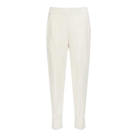 여성 솔리드 헴 슬릿 니트 조거 팬츠