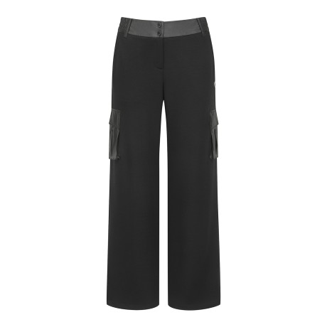 여성 우븐 카고 포켓 사이드 밴딩 스웻 팬츠