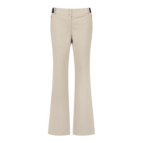 여성 사이드밴딩 백 로고 부츠컷 팬츠