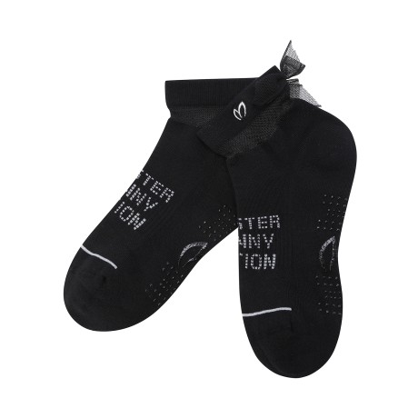 여성 메쉬 리본 믹스 논슬립 단목 양말