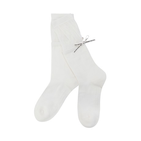 여성 시스루 레이어드 논슬립 장목 양말