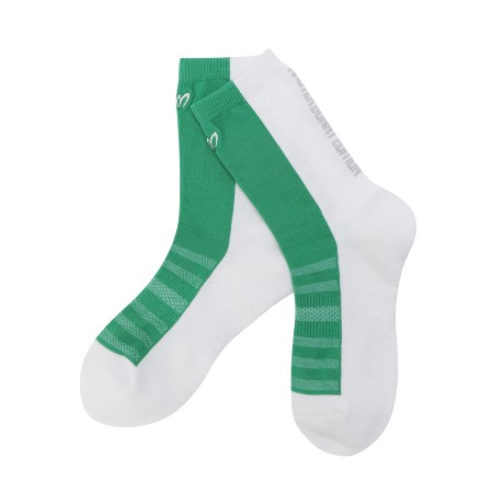 여성 비비드 컬러 배색 논슬립 장목 양말