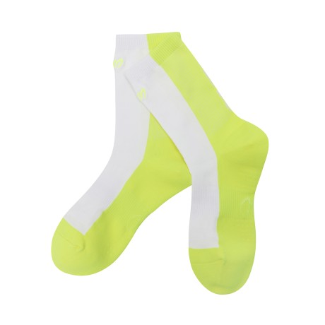 여성 비비드 컬러 배색 논슬립 장목 양말