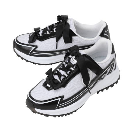 여성 물결 로고 논스파이크 골프화