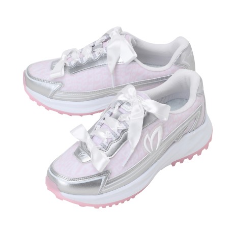 여성 물결 로고 논스파이크 골프화