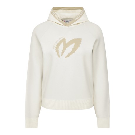 여성 심볼 래글런 후드 긴팔니트