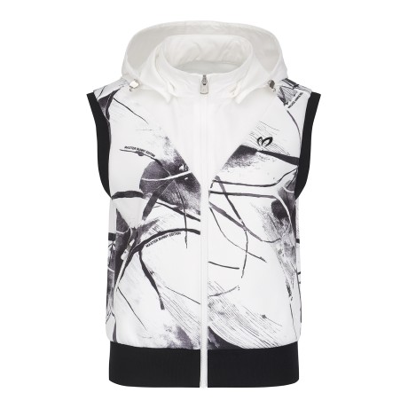 여성 탈착 후드 프린팅 네오프렌 탑