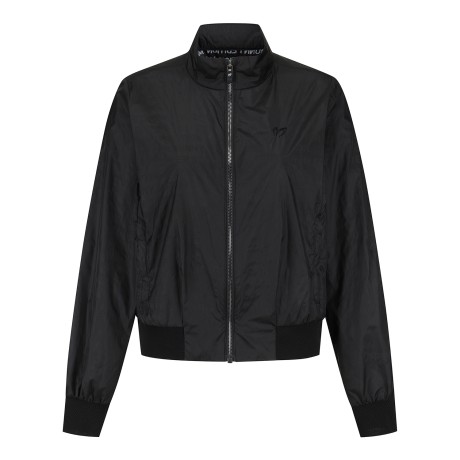 여성 로고 패턴 시스루 점퍼