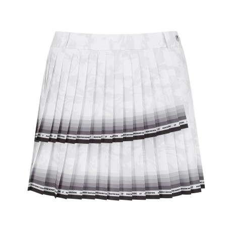 여성 레이어 배색 헴 플리츠 큐롯 스커트