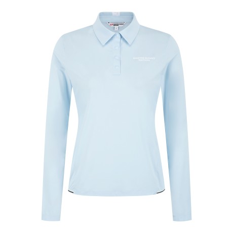 여성 사이드 밴딩 헴 냉감 카라 티셔츠