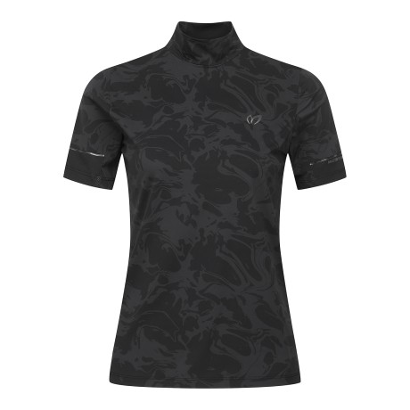 여성 오일 잉크 패턴 냉감 반팔티셔츠