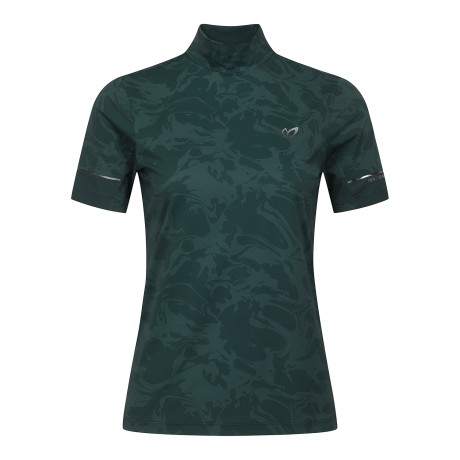 여성 오일 잉크 패턴 냉감 반팔티셔츠