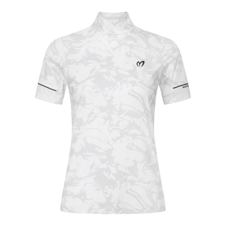 여성 오일 잉크 패턴 냉감 반팔티셔츠