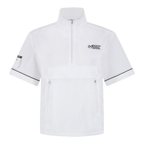 여성 링클 백 로고 반팔 아노락