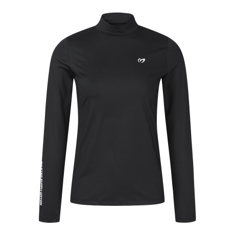 여성 백 엠보 로고 긴팔 티셔츠